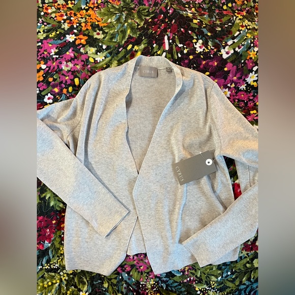 Cyrus Sweaters - Cyrus Light Gray Knit Cardigan